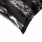 18" Black And Silver Striped Cowhide Throw Pillow