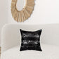 18" X 18" X 5" Black And Silver  Pillow