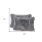 12" X 20" X 5" Gray Sheepskin  Pillow 2 Pack