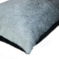 12 X 20 Gray And White Cowhide Throw Pillow