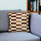 18" Brown and White Cowhide Throw Pillow
