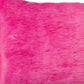 12" X 20" Fuschia Cowhide Throw Pillow