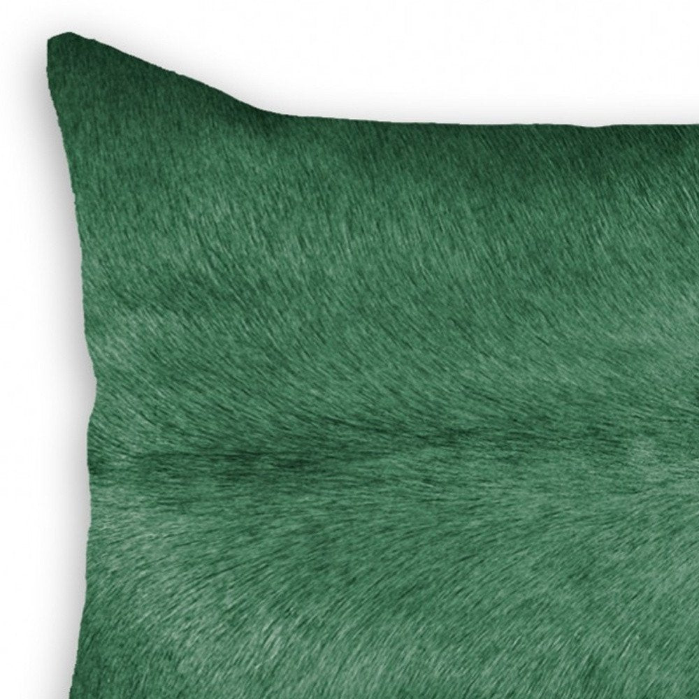 12" X 20" Fuschia Cowhide Throw Pillow