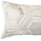 12" X 20" Brown Black And White Cowhide Throw Pillow