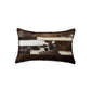 12 X 20 Gray And White Cowhide Throw Pillow