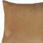 Set of Two 18" Tan Cowhide Throw Pillows