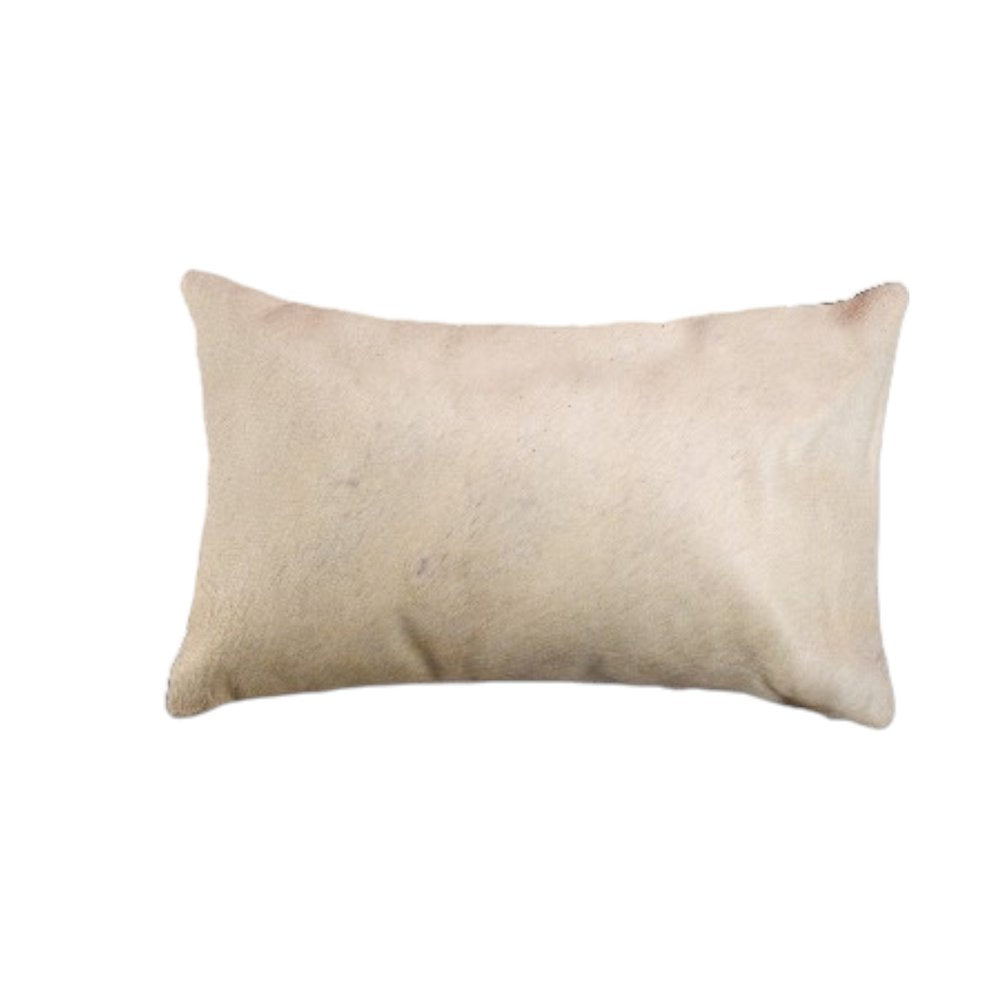 Set of Two 12" X 20" Black Cowhide Throw Pillows