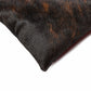 Set of Two 12" X 20" Black Cowhide Throw Pillows