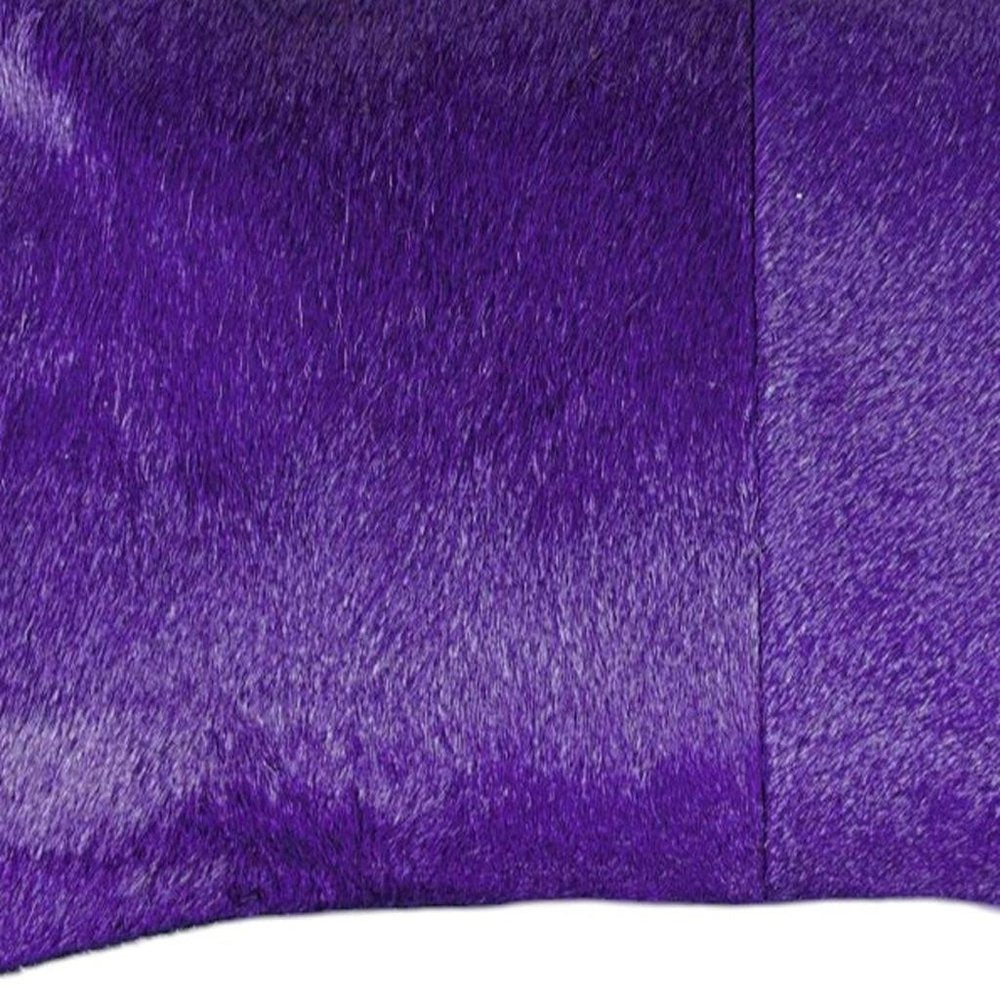 Set of Two 12" X 20" Black Cowhide Throw Pillows