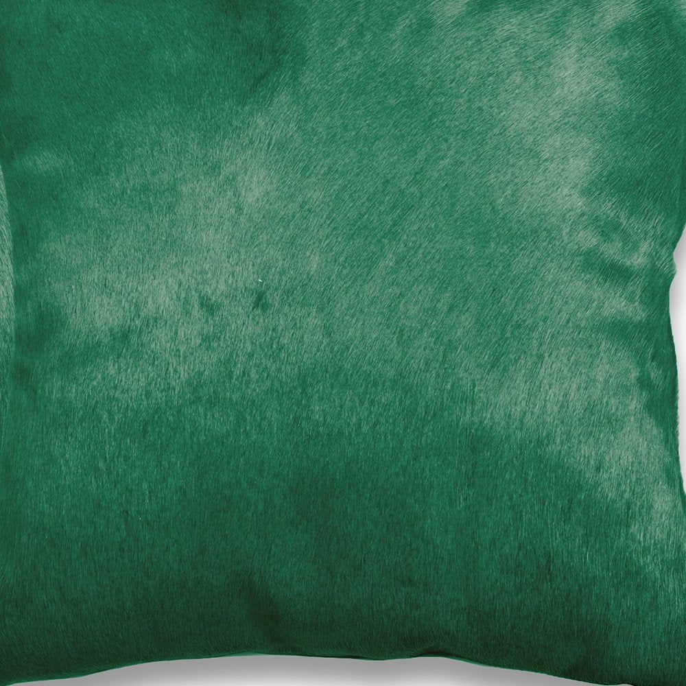 Set of Two 18" Chocolate And Gold Cowhide Throw Pillows