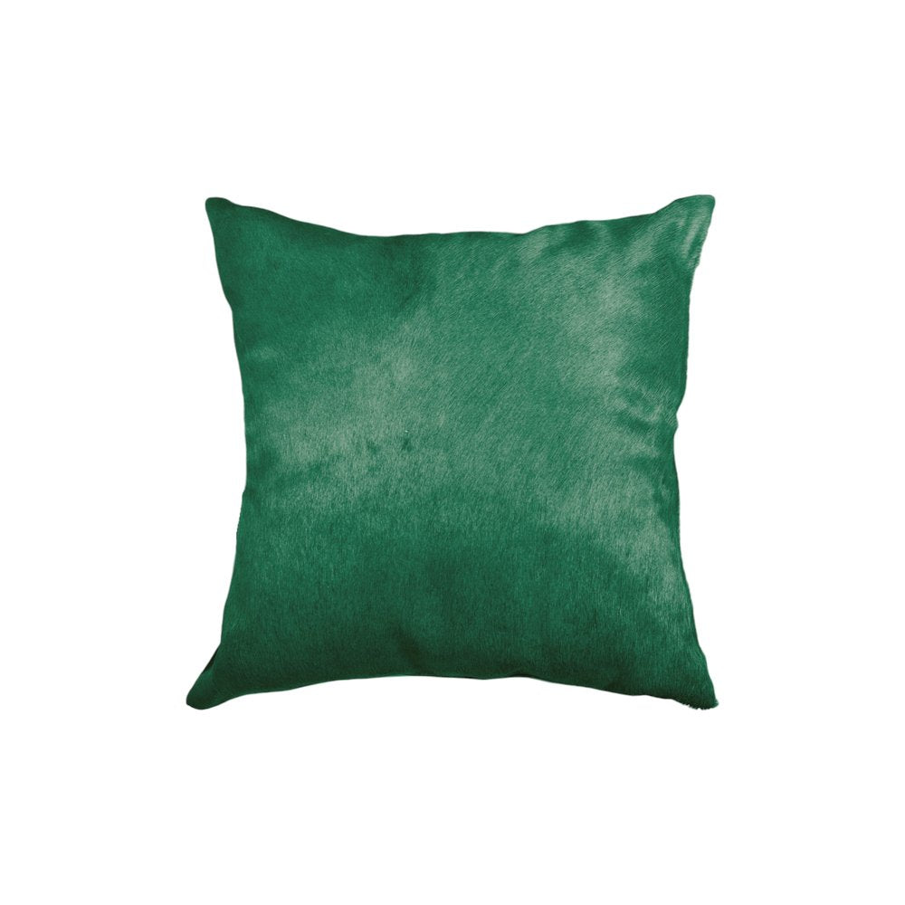 Set of Two 18" Chocolate And Gold Cowhide Throw Pillows