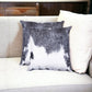Set of Two 18" Chocolate And Gold Cowhide Throw Pillows