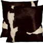 Set of Two 18" Chocolate And Gold Cowhide Throw Pillows
