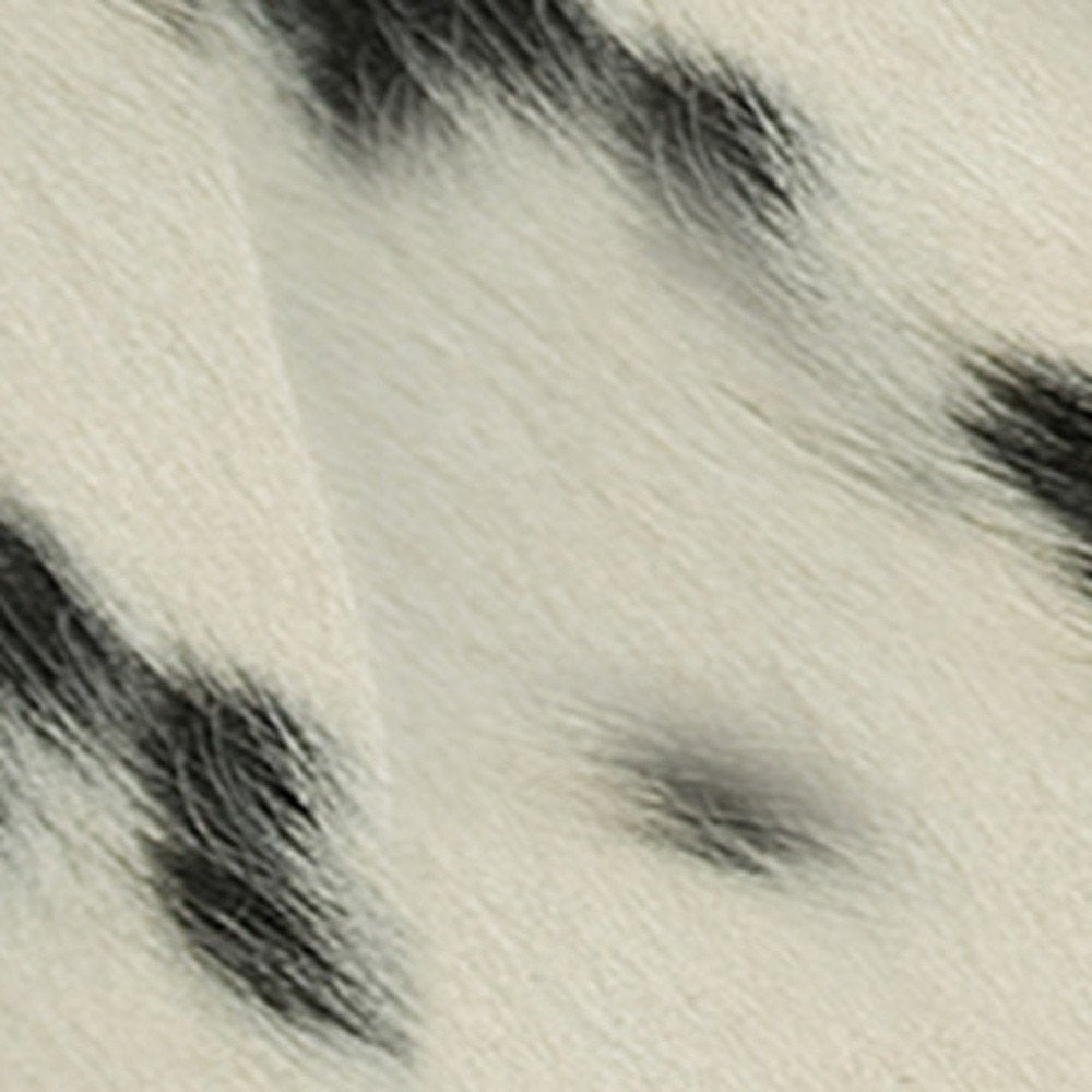 Set of Two 12" X 20" Black Cowhide Throw Pillows