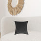 Set of Two 12" X 20" Black Cowhide Throw Pillows