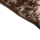 Set of Two 18" Brown and White Cowhide Throw Pillows