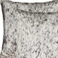 Set of Two 18" Brown and White Cowhide Throw Pillows