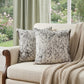 Set of Two 18" Brown and White Cowhide Throw Pillows