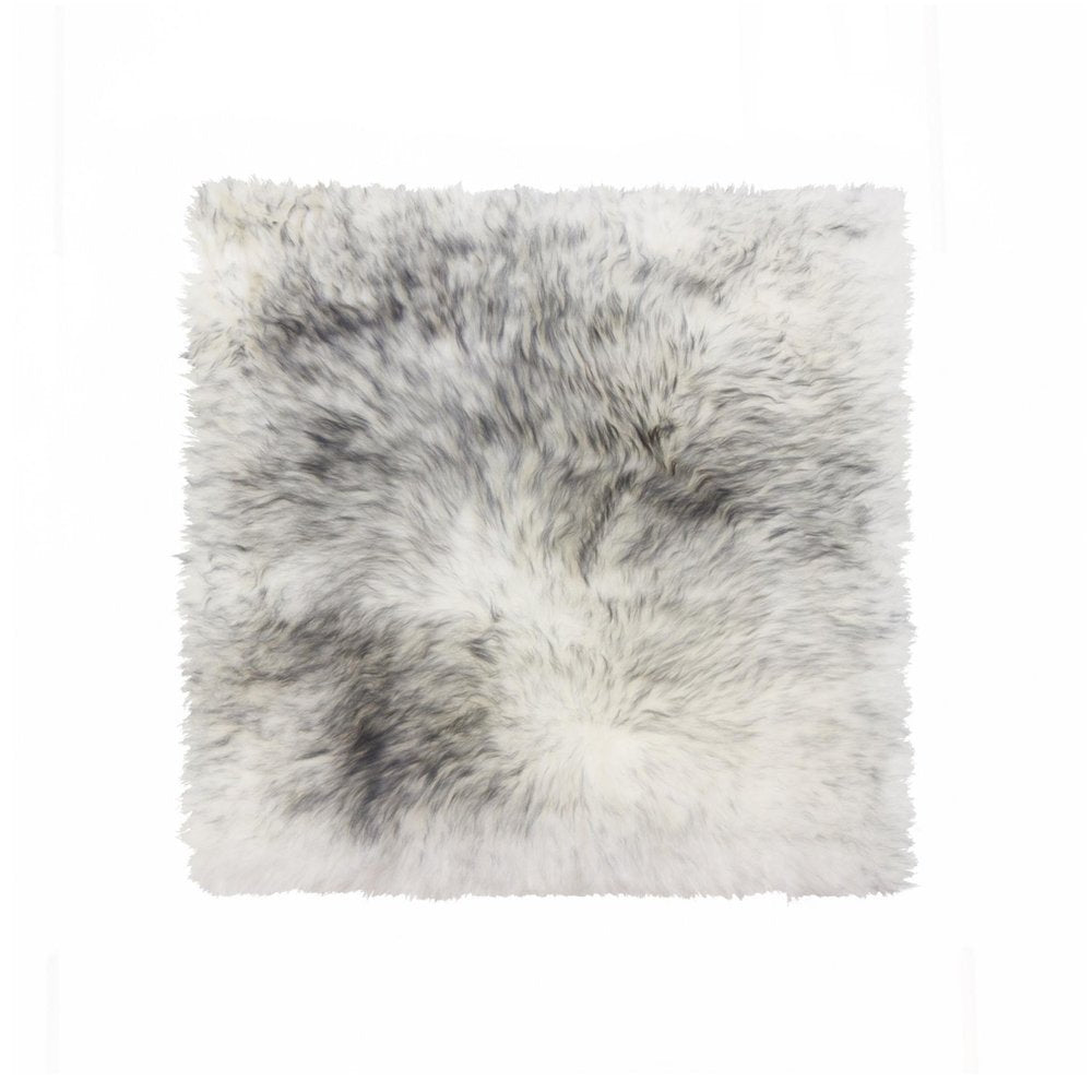 17" X 17" Brown And White Ombre Chair Pad