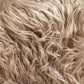 Set of Two 12" X 20" Tan Faux Fur Throw Pillows