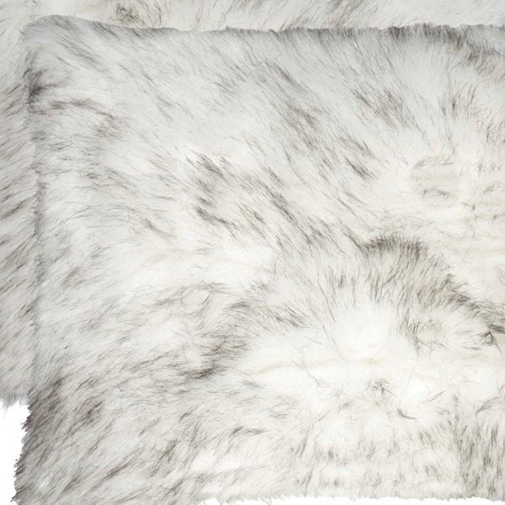 12" X 20" X 5" Gradient Gray Faux  Pillow 2 Pack