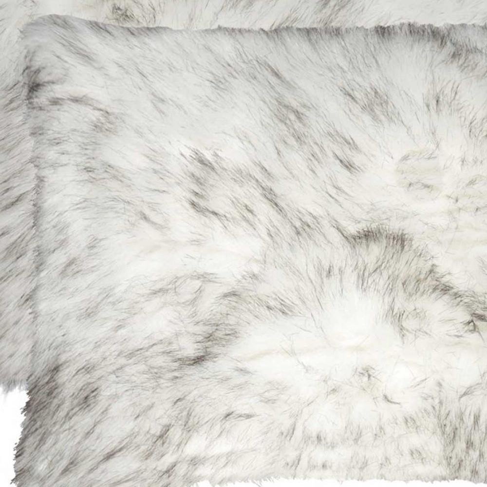 12" X 20" X 5" Gradient Gray Faux  Pillow 2 Pack