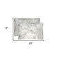 12" X 20" X 5" Gradient Gray Faux  Pillow 2 Pack