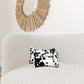 Set of Two 12" X 20" Black and White Throw Pillows