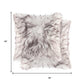 Set of Two 18" Brown And Off White Throw Pillows