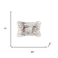 Set of Two 12" X 20" Chocolate Faux Fur Throw Pillow