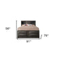 Gray Solid Wood Queen With Ten Drawers Bed Frame