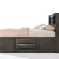 Gray Solid Wood Queen With Ten Drawers Bed Frame
