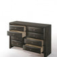 59" Gray Solid Wood Standard Dresser/Chest