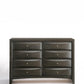 59" Gray Solid Wood Standard Dresser/Chest