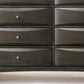 59" Gray Solid Wood Standard Dresser/Chest