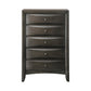59" Gray Solid Wood Standard Dresser/Chest