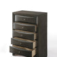 59" Gray Solid Wood Standard Dresser/Chest