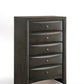 59" Gray Solid Wood Standard Dresser/Chest