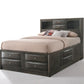 Gray Solid Wood Queen With Ten Drawers Bed Frame