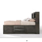 Gray Solid Wood Queen With Ten Drawers Bed Frame
