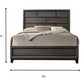Gray Solid Wood Bed Frame