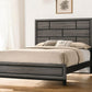 Gray Solid Wood Bed Frame