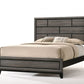 Gray Solid Wood Bed Frame