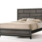 Gray Solid Wood Queen Bed Frame