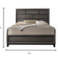 Gray Solid Wood Bed Frame