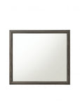 35" Gray Wood Framed Accent Mirror