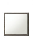35" Gray Wood Framed Accent Mirror