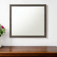 35" Gray Wood Framed Accent Mirror