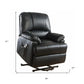 34" Beige Faux Leather Power Massage Lift Assist Recliner