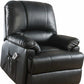 34" Black Faux Leather Power Massage Lift Assist Recliner